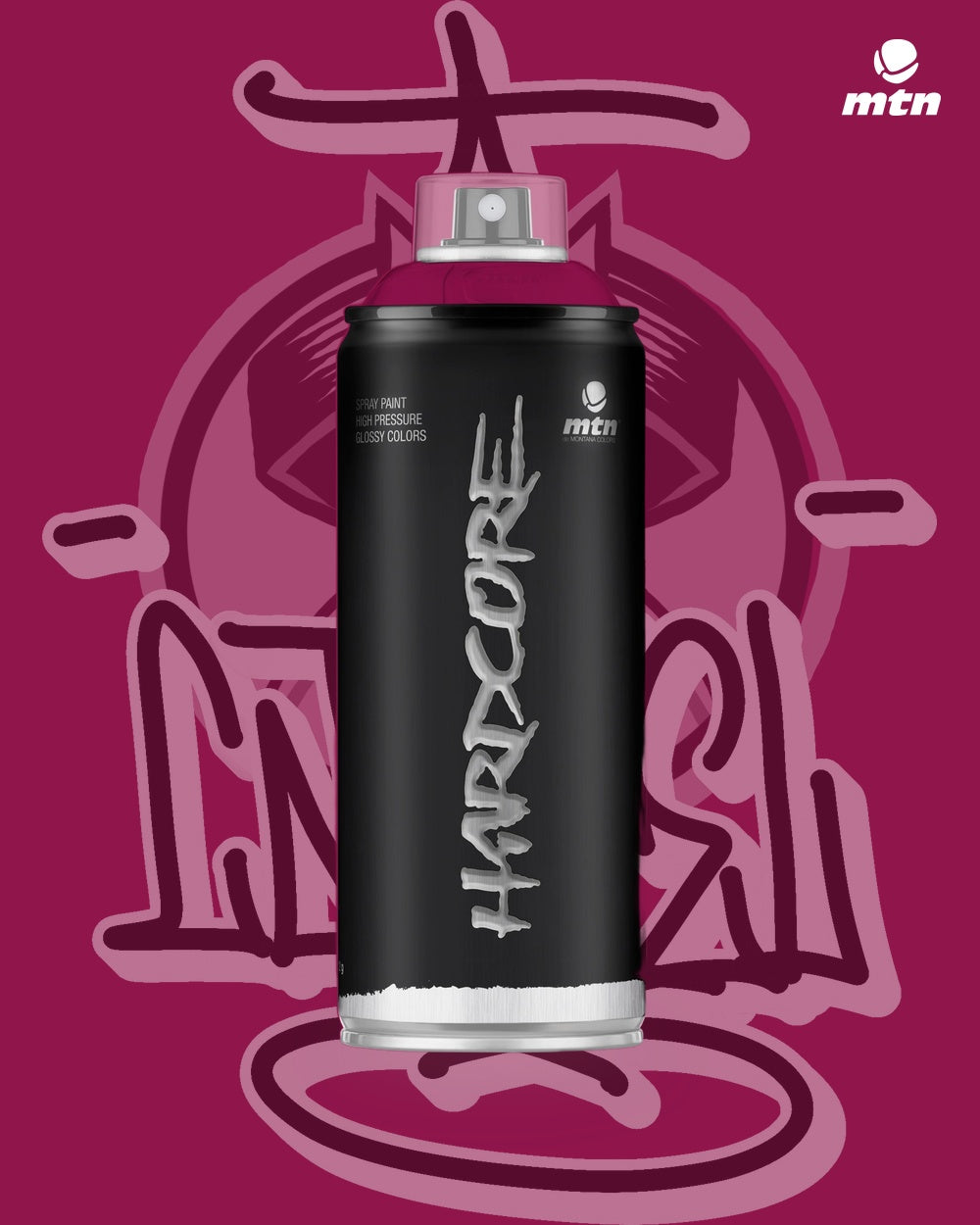 MTN Hardcore Spray Paint - Pure Purple - 400ml spray paint can, Cartel Paint Supplies