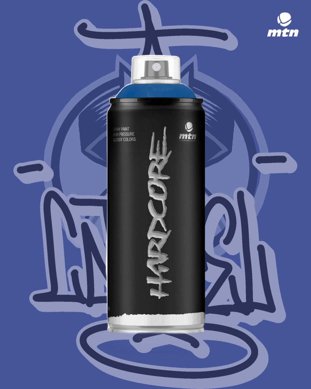 MTN Hardcore Andromeda Blue RV-229 spray paint can, Cartel Paint Supplies