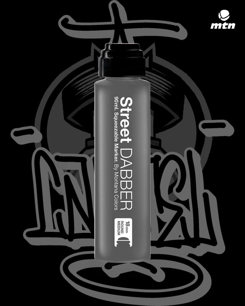 MTN Street Dabber - Paint 18 Black, Cartel Paint Supplies