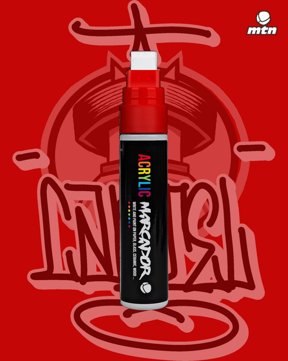 MTN Acrylic Marcador 15mm Red marker, Cartel Paint Supplies