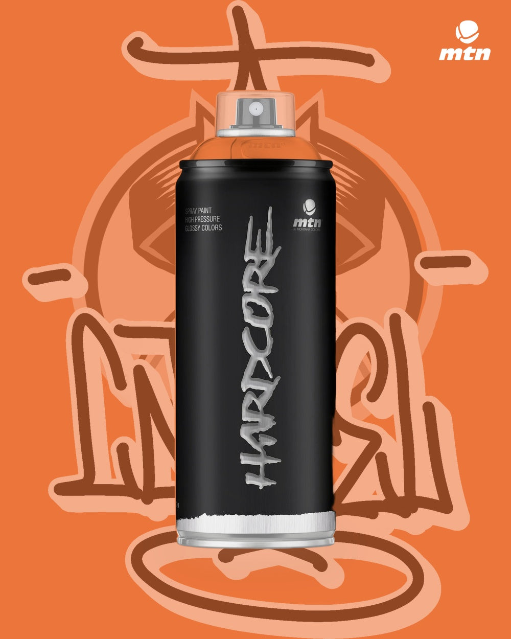 MTN Hardcore Spray Paint - Pastel Orange - 400ml spray paint can, Cartel Paint Supplies