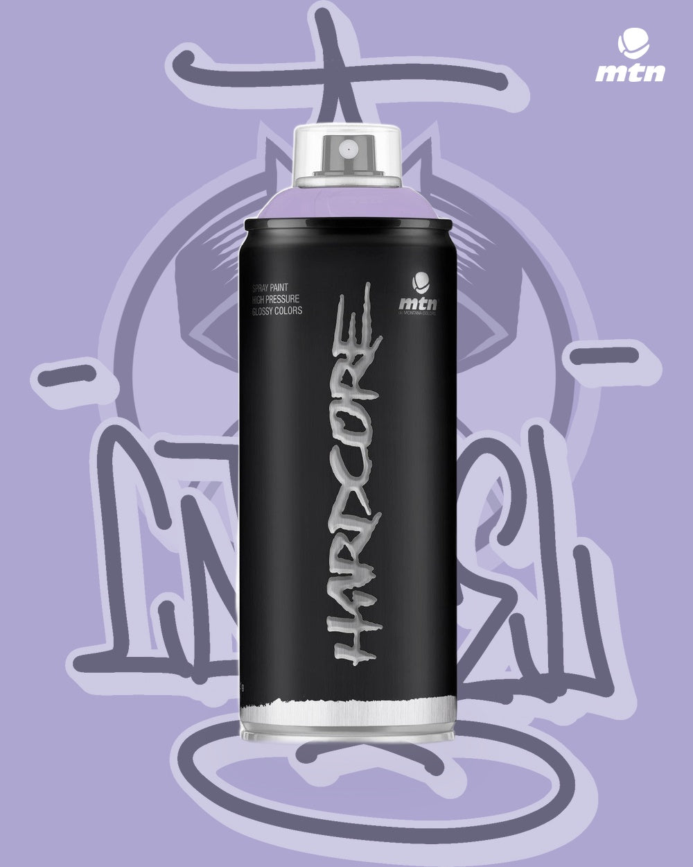 MTN Hardcore 400ml Malva Violet RV-256 spray paint can, Cartel Paint Supplies