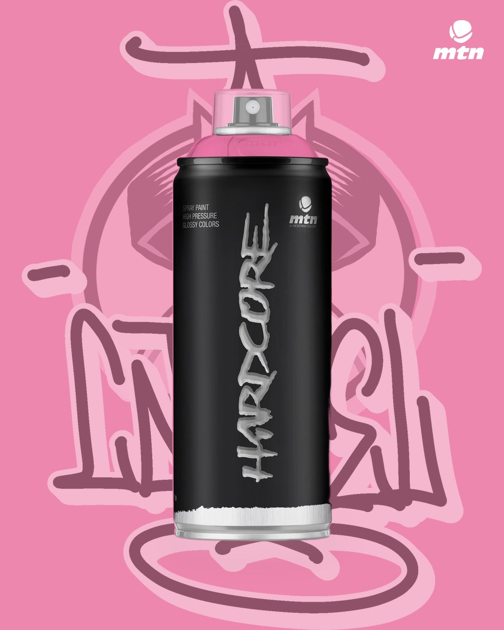 MTN Hardcore Spray Paint - Love Pink - 400ml spray paint can, Cartel Paint Supplies