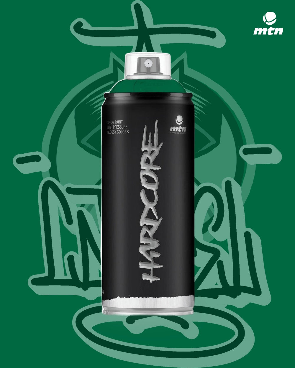 MTN Hardcore Reggae Green RV-364 spray paint can, Cartel Paint Supplies