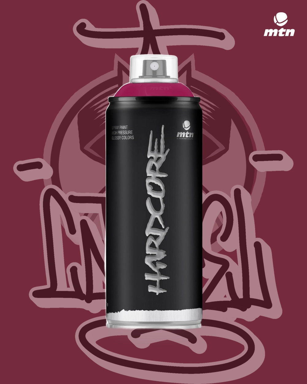 MTN Hardcore 400ml Merlot Red RV-213 spray paint can, Cartel Paint Supplies
