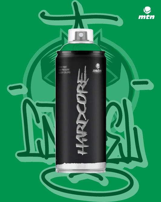 MTN Hardcore Natura Green RV-363 spray paint can, Cartel Paint Supplies