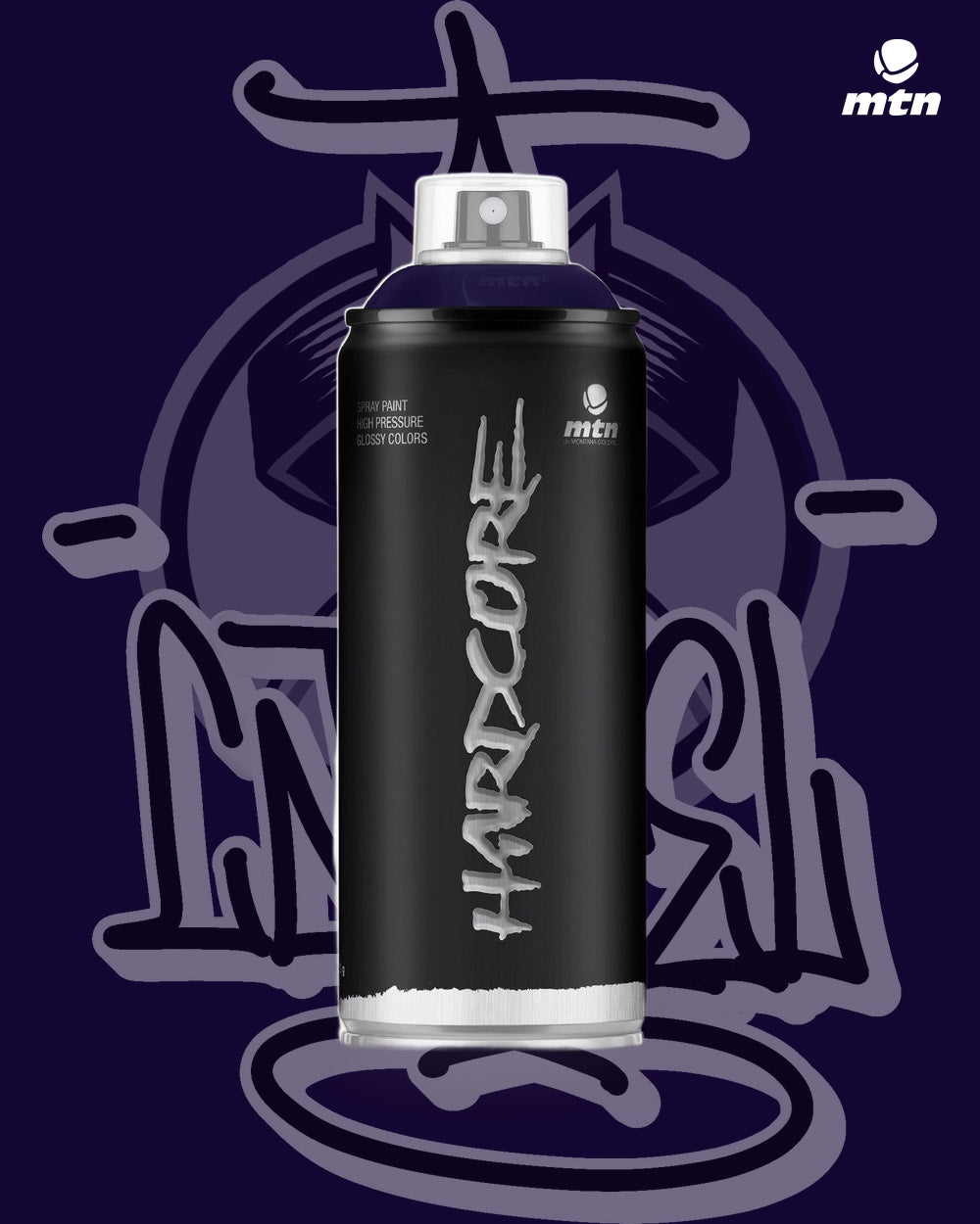 MTN Hardcore Vampire Violet RV-27 spray paint can, Cartel Paint Supplies