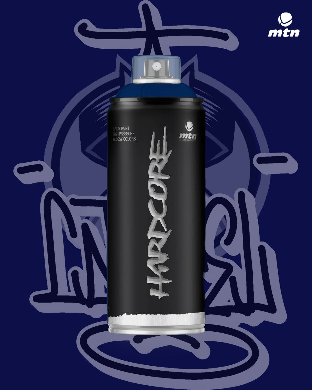 MTN Hardcore Spray Paint - Leviathan Blue - 400ml spray paint can, Cartel Paint Supplies