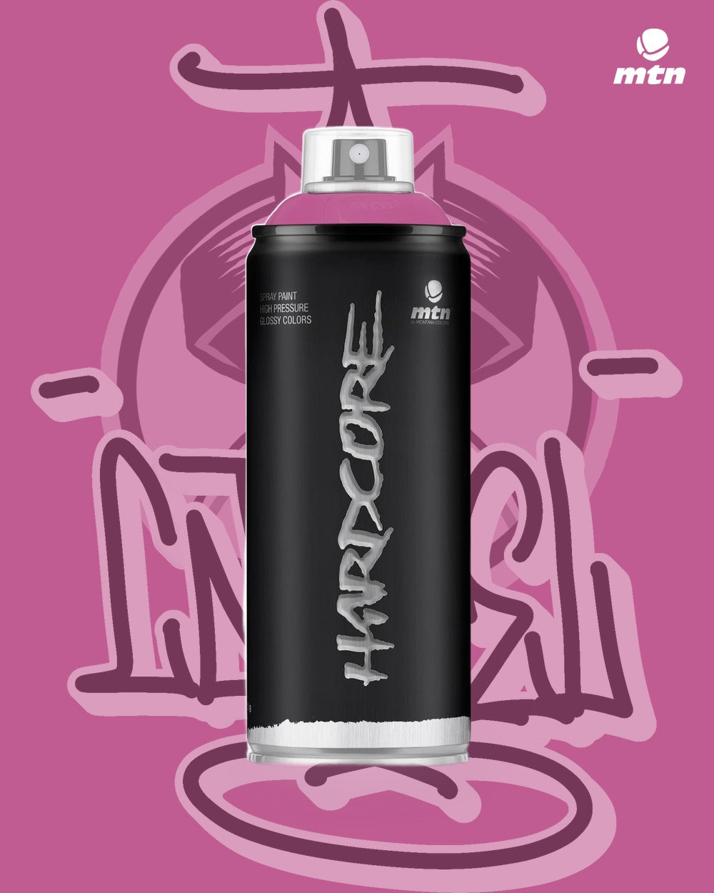 MTN Hardcore 400ml Geisha Violet RV-225 spray paint can, Cartel Paint Supplies