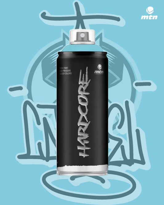MTN Hardcore Patagonia Blue RV-255 spray paint can, Cartel Paint Supplies