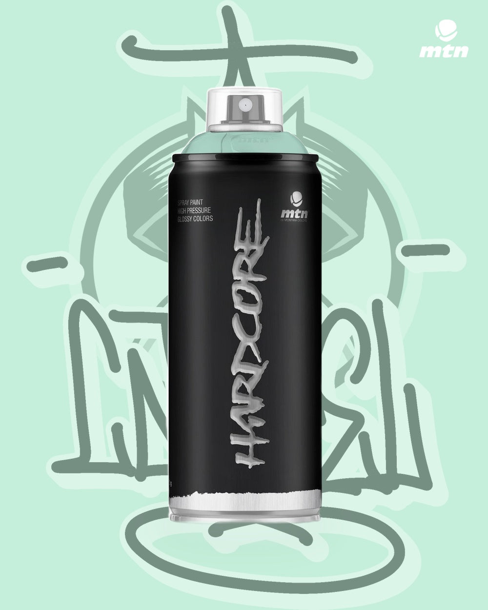MTN Hardcore Potosi Green RV-361 spray paint can, Cartel Paint Supplies