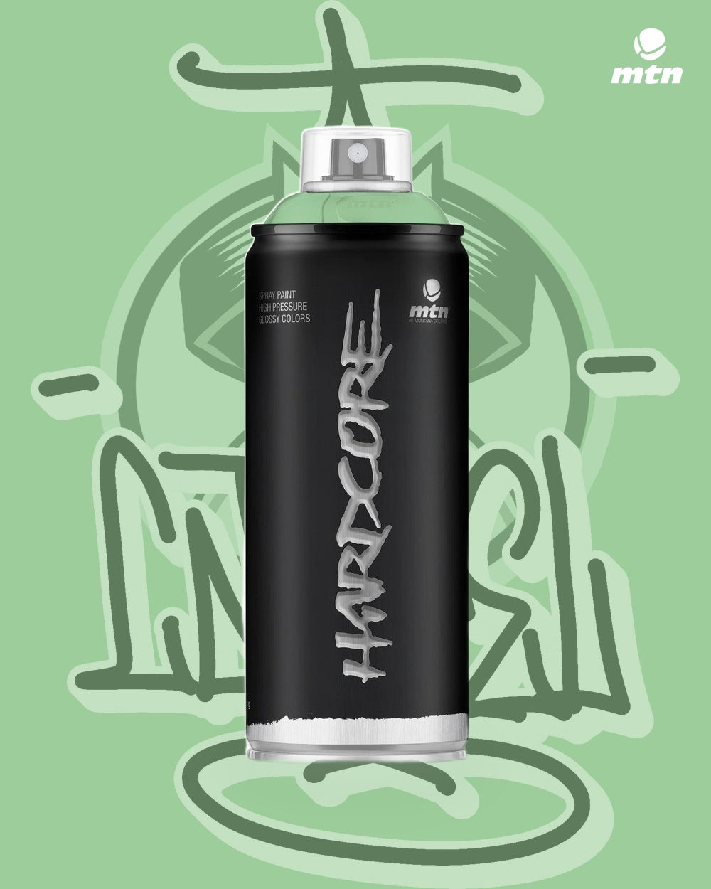 MTN Hardcore Golden Green RV-24 spray paint can, Cartel Paint Supplies