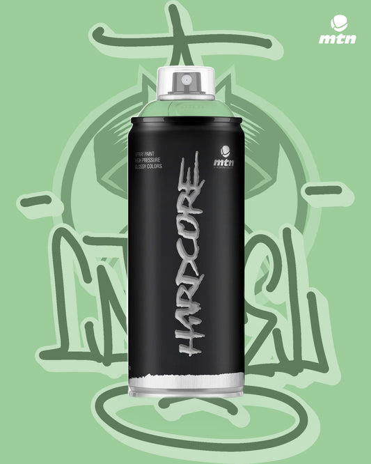 MTN Hardcore Golden Green RV-24 spray paint can, Cartel Paint Supplies