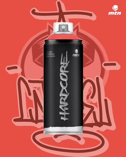 MTN Hardcore 400ml Colorado Red RV-33 spray paint can, Cartel Paint Supplies