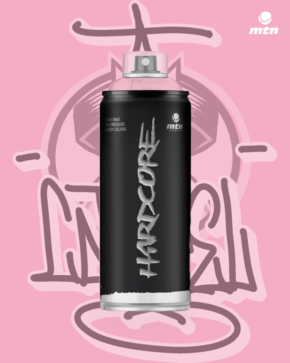 MTN Hardcore Spray Paint - Alice Pink - 400ml spray paint can, Cartel Paint Supplies
