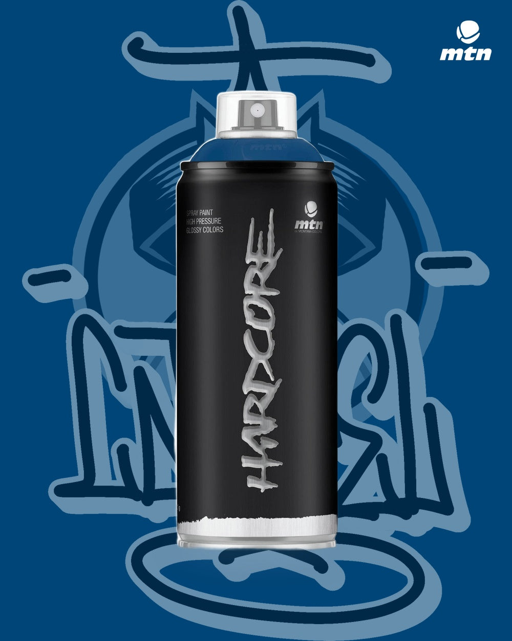 MTN Hardcore Neptune Blue RV-218 spray paint can, Cartel Paint Supplies