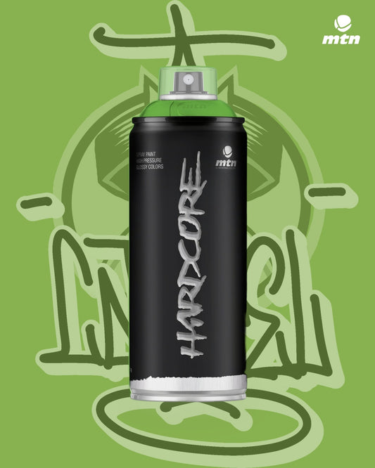 RV-34 Guacamole Green spray paint can, Cartel Paint Supplies