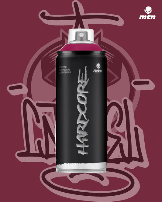 MTN Hardcore 400ml Merlot Red RV-213 spray paint can, Cartel Paint Supplies